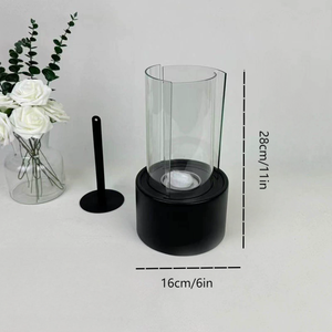 Nouveau design Mini foyer <span class=keywords><strong>portable</strong></span> sans fumée en acier inoxydable pour terrasse, table, bureau, brasseur à alcool décoré de galets - Product Image 2