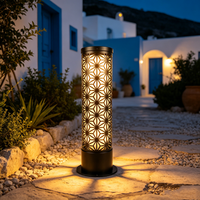Lampes solaires de jardin modernes, imperméables, à lumière chaude, pour pelouse, éclairage décoratif de paysage, lampadaire de cour