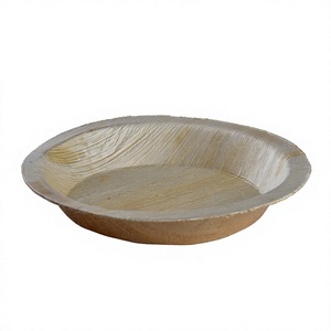 Assiette de service en feuille de palmier d'arec biodégradable de qualité supérieure, durable, écologique, 8 pouces, compatible micro-ondes, style campagnard - Product Image 2