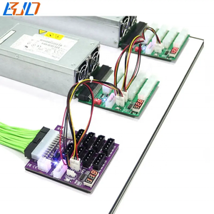 Máy tính PC cung cấp điện ATX 24Pin nữ để 8ide Molex 4pin + kép PCI-E 6Pin Power Connector Breakout Board - Product Image 6