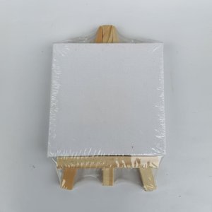 Lot de mini toiles pour enfants avec chevalet, panneaux de <span class=keywords><strong>peinture</strong></span> vierges blancs, support de présentation en bois <span class=keywords><strong>sur</strong></span> trépied, pour projets DIY des enfants - Product Image 1