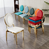 Promotion Chaise d'Hôtel Économique, Vente en Gros, Chaise Pivotante en Petit Cuir Doré, Acier Métallique pour Fêtes et Banquets
