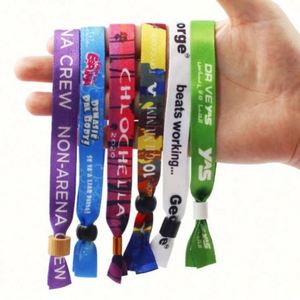 Pulsera de Tela de Satén Promocional con Logotipo Personalizado para Conciertos y Eventos Festivos - Product Image 3