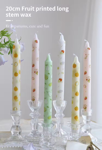 Bougie décorative aromatique cylindrique de 20 cm, faite à la main, en cire de soja mélangée, sans fumée, respectueuse de l'environnement - Product Image 3