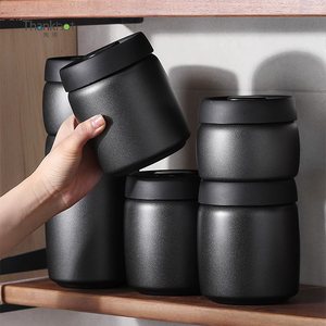 Thankhot Direct Factory Sale Stainless Steel <strong>Coffee</strong> and Tea Container Circular Food Preservation <strong>Storage</strong> <strong>Jar</strong> - Product Image 3