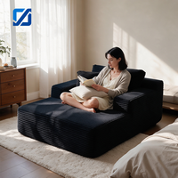 Canapé modulaire en velours côtelé doux, siège individuel, avec coussin supplémentaire, coussin épais rembourré, canapé lounge pour salon