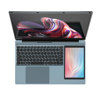 Laptop con Doppio Schermo da 15.6 e 7 Pollici, Design Elegante, Processore Quad Core N100 per Lavoro d'Ufficio e Gaming