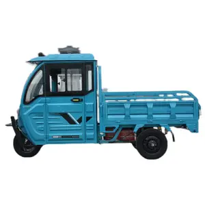 Good Quality Electric Loader Freight Tricycle Adult Semi-closed Cabin Electric Tricycle For 2 Person