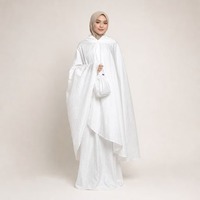 Ensemble de prière Mukena pour femmes, vêtements islamiques modestes en tissu froissé