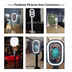 كشك تصوير آيباد بيضاوي الشكل اقتصادي مع حامل طابعة، معدات محمولة للتأجير في الحفلات - Product Image 4