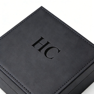 Boîte à montre classique personnalisée en cuir PU à charnière, coffret cadeau pour bijoux, coussin en cuir pour montre, gaufrage, logo personnalisé, prix de gros usine - Product Image 6