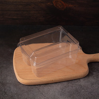 Boîte d'emballage pour sandwich transparente à double couche Boîte à emporter en plastique PET pour mousse jetable, gâteau, boulangerie, nourriture