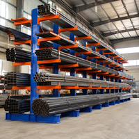 Sistema de Estanterías Cantilever Robusto de Doble Cara para Trabajo Pesado, para la Distribución Industrial de Madera y Tuberías
