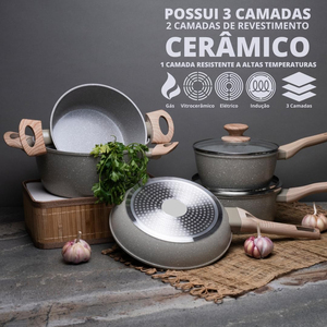 Ensemble d'Ustensiles <span class=keywords><strong>de</strong></span> <span class=keywords><strong>Cuisine</strong></span> en Gros Granit Marbre Aluminium - Product Image 2