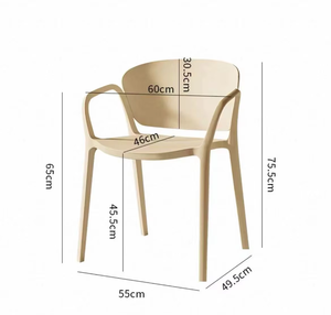 Chaise <span class=keywords><strong>de</strong></span> salle à manger empilable en PP pour l'extérieur, patio et <span class=keywords><strong>jardin</strong></span>, <span class=keywords><strong>fauteuil</strong></span> en <span class=keywords><strong>plastique</strong></span> durable pour projets commerciaux - Product Image 3