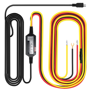 12V-24V ACC Hardwire Cigarette Lighter <span class=keywords><strong>Charger</strong></span> Kit 3-Wire Plug Dashboard GPS Navigator Radar Detector Step-Down Cable Dash Cam - Product Image 1