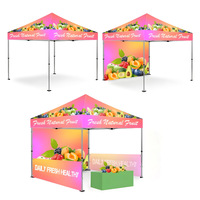 Tente publicitaire pliable en alliage d'aluminium pour événements commerciaux et salons professionnels, impression haute définition par transfert thermique