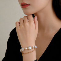 Accessoires de mode, style tendance, bracelet en alliage de cuivre avec perles d'eau douce pour femmes