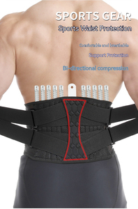 Nova Segurança do Trabalho Respirável Voltar Stretch Lombar Suporte Strap Correção Strap Medical Pain Relief Suporte Voltar Strap Black Hot