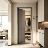 Nouvelle porte intérieure moderne pour chambre et salon, design étanche, en MDF peint, panneau massif en bois, insonorisée et ignifuge
