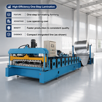 Machine automatique de formage de tôles de toiture 840 avec laminage de film isolant pour bobines d'acier galvanisé PPGI