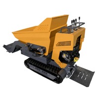 Mini-dumper sur chenilles YH-500S, capacité 500 kg, chenilles en caoutchouc, pour le transport de matériaux de construction et les travaux agricoles