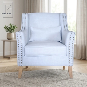 Cheaps Wholesale Club <strong>Chair</strong> Hamptons Style <strong>Duck</strong> <strong>Egg</strong> Blue Fabric Club <strong>Chair</strong> - Product Image 5