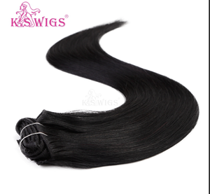 Extensions de cheveux humains Remy vierges à clipser, multi-longueurs, sans couture, pour femmes, extensions de cheveux humains naturels, usage professionnel en salon. - Product Image 5