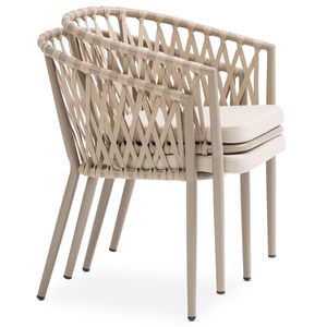 Sunny Garden Furniture Set Aluminium Dining Table with <strong>Cable</strong> Chairs - Product Image 3