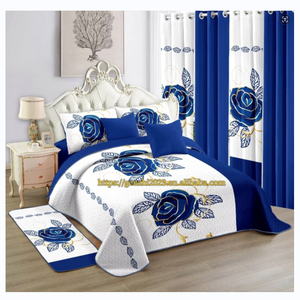 En EE. UU. Juego <span class=keywords><strong>de</strong></span> colcha <span class=keywords><strong>de</strong></span> colchón <span class=keywords><strong>de</strong></span> tamaño king para cama, 12 Uds., juego <span class=keywords><strong>de</strong></span> cama, sábanas planas ajustadas, colcha negra y dorada - Product Image 6