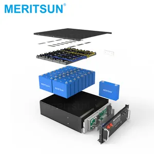 MeritSun 48V Lifepo4 Batteries Pack 50ah 100ah 200ah Lithium Battery Solar System