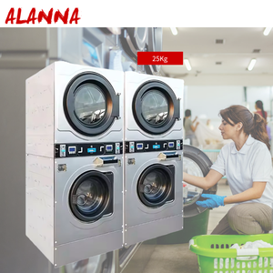 Équipement de blanchisserie, blanchisserie automatique pour hôtel, machine à laver en libre-service, machine à laver et sèche-<span class=keywords><strong>linge</strong></span> empilables sans argent liquide, fonctionnant avec une carte - Product Image 2