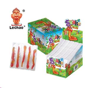 Bonbons aux fruits certifiés HACCP/BRC, vente en gros de bonbons, bonbons en forme de serpent, gommes animales de Chine, en-cas <span class=keywords><strong>halal</strong></span>, sucrés avec emballage en boîte - Product Image 1