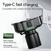 Lampe frontale LED rechargeable, angle réglable, faisceau longue portée avec indicateur de batterie pour le camping et la randonnée en extérieur
