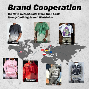 Streetlux Vintage Sudadera con capucha de gran tamaño para hombre 500GSM Heavyweight Acid Wash Distressed Custom Rhinestone Hoodie - Product Image 6