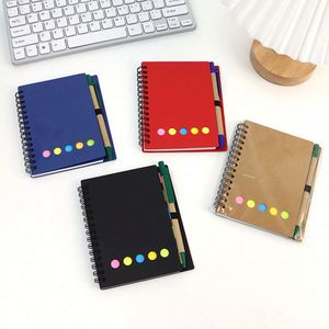 Mini Libreta Espiral Portátil Multifuncional con Cubierta de Papel, Hojas Sueltas, Notas Adhesivas y Bolígrafo, con Logotipo Personalizable - Product Image 4