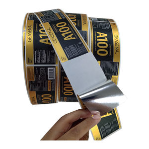 Custom Shiny Gold Foil <strong>Label</strong> for <strong>Plastic</strong> Bottles High Quality Packaging <strong>Labels</strong> - Product Image 2