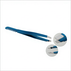 Pinzas para Cejas de Acero Inoxidable Inclinadas Hechas a Mano, Duraderas, con Logotipo Personalizado del Fabricante Directo, Herramienta de Belleza, Marca Personalizada OEM - Product Image 3