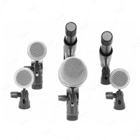 TNH Kit de microphones à batterie PGDMK6-XLR 7 pièces pour ampli basse Kick Tom Snare Drum Percussion Mic