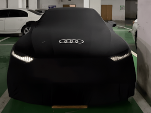 Housse de voiture personnalisée avec logo pour Audi <span class=keywords><strong>A5</strong></span> <span class=keywords><strong>Sportback</strong></span> Coupé quatre portes, tissu doux et élastique, protection intégrale anti-UV et imperméable - Product Image 1
