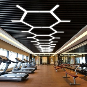 Suspension de bureau à <span class=keywords><strong>LED</strong></span> hexagonale/ronde/carrée/triangulaire/anneau en forme de Y Suspension de bureau Lampe linéaire de bureau à forme spéciale - Product Image 4