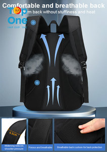 Top One Sac à dos de basket-ball et de football en nylon pour hommes et femmes Noir Gris Jaune avec compartiment à chaussures - Product Image 5