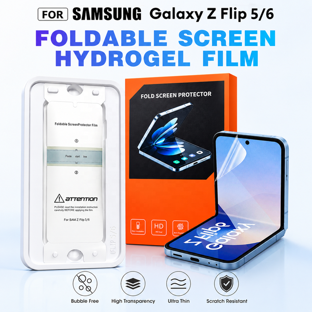 OEM ODM Supply Foldable TPU Hydrogel Screen Protector Film for Samsung Z Flip 6 5 for Repair Shops & Wholesale Distribution