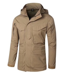 Chaqueta Táctica de Campo HBJ22 para Hombre, Color Verde Caqui y Negro, Camuflaje, Cortavientos, Softshell, Tipo Parka, Talla M-65, Uniforme, Verde OD - Product Image 4