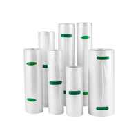Rouleau sous vide en relief de 20*500cm pour stockage congelé Rouleaux PA/PE de sacs pour sceller sous vide les aliments Rouleaux sous vide en plastique transparent