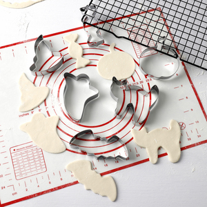 Hot bán Halloween 6-Piece dùng một lần thép không gỉ DIY Baking công cụ bí ngô BAT ma kẹo hình dạng Cookie cutter bakeware - Product Image 2