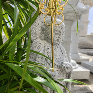 Sculpture sur pierre Ksitigarbha Bodhisattva Sculpture debout Zen Bouddha sculpté à la main Liontin <span class=keywords><strong>Jizo</strong></span> Ornement décoratif de jardin - Product Image 6