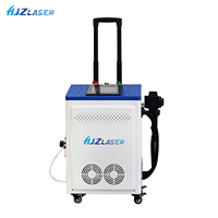 HJZ LASER Machine de nettoyage au laser portable 100W 200W 300W à impulsions haute intensité pour un nettoyage en profondeur, s'adapte à tous les espaces