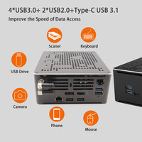 Ordenador de alto rendimiento Intel Core i9 8950H Intel UHD gráficos procesador 630 Mini computadora Mini PC