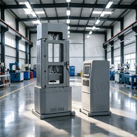 Elevador Cuerda de acero Máquina de prueba universal hidráulica Probador de tracción de control por computadora servo de 10 toneladas
